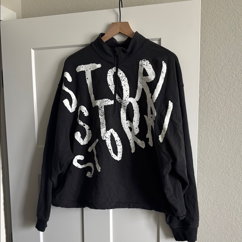 Stori by Katy Hearn 1/2 Zip Graphic Sweatshirt